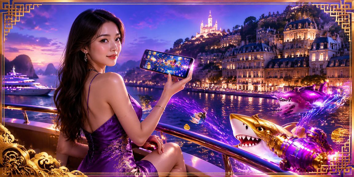 Trò chơi bắn cá neon ban đêm tại Đà Lạt – màu sắc rực rỡ kiểu arcade
