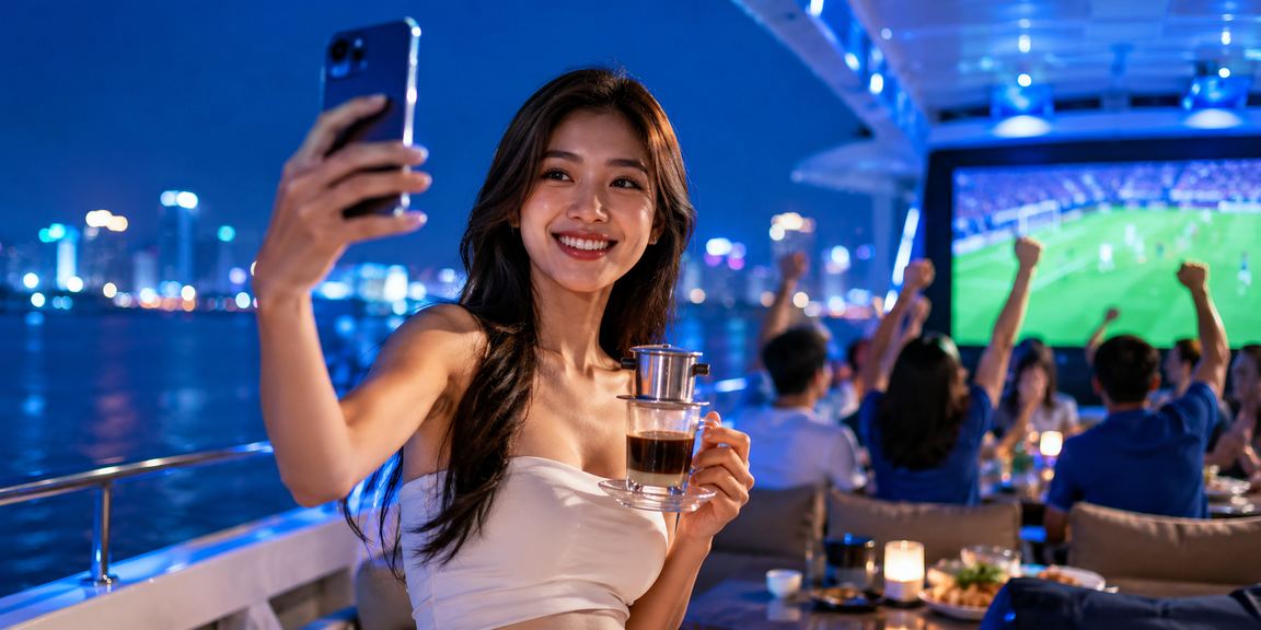 Người dùng Đà Lạt phân tích kèo esports trên điện thoại bên ly cà phê